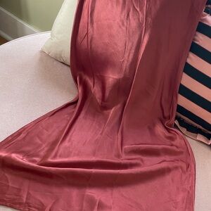 Mustard Seed Clay colored silky skirt elastic waist